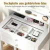 COSTWAY Toaletka, stolik kosmetyczny z oświetleniem LED, Podgląd zdjęcia produktu 7