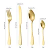A size chart showing four pieces of gold cutlery with dimensions and weights indicated. Produktbild-Vorschau