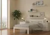 Einzelbett Futonbett 100x200 Kieferbett Massivholz weiß Produktbild-Vorschau 5