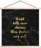 MuchoWow® Textilposter Zitate - Träume - Gold - Marmor Produktbild-Vorschau 1