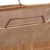 Relaxdays Kosz na bieliznę z bambusa, składany, 40 l, Podgląd zdjęcia produktu 7