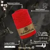 Makramee Garn Rot 5mm 50m | Baumwollkordel mit einem Kern, Produktbild-Vorschau 2