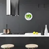 Glasuhr Wanduhr Küchenuhr Echt-Glas 30fi cm Limette grün Produktbild-Vorschau 3