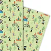 Fröhliches Sommer Geschenkpapier Menschen im Park, grün zum Produktbild-Vorschau 2