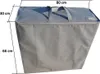 A gray storage bag with dimensions indicated by lines and text. Produktbild-Vorschau