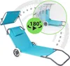 Chaise longue à roulettes avec toit Chaise longue pliante Voir les images du produit 21
