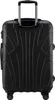 The back of a black medium-sized suitcase with four wheels. Náhľad obrázku produktu