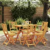vidaXL Chaise de jardin 6 pcs Marron 36 x 46 x 86cm Bois Voir les images du produit 2