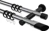 Interdeco Gardinenstange / Vorhangstange Chrom / Schwarz, Produktbild-Vorschau 1