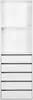 A white storage unit with two shelves and five drawers. Anteprima dell’immagine prodotto