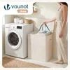 VOUNOT® Wäschekorb 2 Fächer 150L, Wäschesammler mit Deckel Produktbild-Vorschau 5