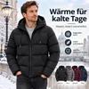 ASKSA Winterjacke Herren Steppjacke mit Kapuze Warme Stepp Produktbild-Vorschau 2