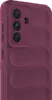 A close-up, angled view of a burgundy smartphone case. Produktbild-Vorschau