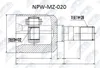 NTY Gelenksatz Antriebswelle Getriebeseitig für MAZDA 6 Produktbild-Vorschau 1