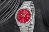 Uhr, Herren, Analog, Silber,Zifferbl Rot Produktbild-Vorschau 5