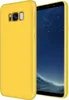 A yellow phone case is shown next to a smartphone. Produktbild-Vorschau