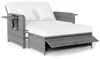 COSTWAY Polyrattan Sonnenliege, Gartenliege mit Produktbild-Vorschau 1