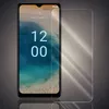 A screen protector is shown placed over a smartphone screen. Produktbild-Vorschau