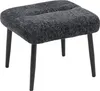 HOMCOM Sitzhocker Hocker mit weichem Sitzkissen Stahlbeinen Produktbild-Vorschau 1