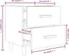 The Living Store Nachttische 2 Stk. Betongrau 40x35x47,5 cm Produktbild-Vorschau 7