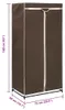 vidaXL Šatníková skriňa hnedá 75×50×160 cm Náhľad obrázku produktu 7
