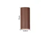 A brown cylindrical wall light with dimensions indicated. Voir les images du produit