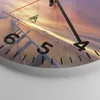 Wanduhr - Rund - Glasuhr - Himmel die Farben Pier - 30x30cm Produktbild-Vorschau 5