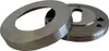 A close-up studio shot of two metal door handle escutcheons on a white background. Produktbild-Vorschau