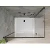 A top-down view of a modern shower enclosure and shower tray. Podgląd zdjęcia produktu