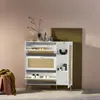 sweeek - Schuhschrank mit Rattan-Geflecht und 3 Klapptüren Produktbild-Vorschau 5