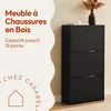 CASABEL Meuble à Chaussures Moderne 3 Abattants - 18 Paires Voir les images du produit 5