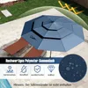 COSTWAY 300cm Sonnenschirm mit LED-Solar-Beleuchtung & Produktbild-Vorschau 4
