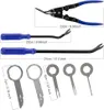 A collage of automotive trim removal tools and radio removal keys. Produktbild-Vorschau
