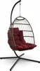 SereneLife Hängesessel mit Gestell – Rattan Hängeschaukel Produktbild-Vorschau 1