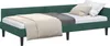 vidaXL Rohový rám postele s čelem tmavě zelený 80 cm x 200 Náhled obrázku produktu 1