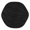 A black, circular swimming pool cover is shown against a white background. Produktbild-Vorschau