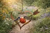Herzförmige Vogel-Futterstelle aus Edelrost, Hängende Produktbild-Vorschau 1