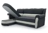 Elegantes Ecksofa mit gewelltem Kopfteil, Ottomane links Produktbild-Vorschau 3