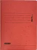 A red folder with lines for writing and branding. Voir les images du produit