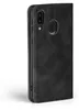 A black flip case for a smartphone, shown from the side. Produktbild-Vorschau