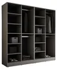 Kleiderschrank, Platingrau, 2 x 100 x 200 x 51 cm Produktbild-Vorschau 3