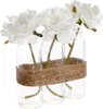 Komposition 3 künstliche rosen vase glas h24,5cm  - Produktbild-Vorschau 1