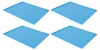 Four blue silicone dehydrator mats are arranged in a grid on a white background. Produktbild-Vorschau
