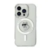 A clear product shot of an iPhone case with a cat graphic. Produktbild-Vorschau