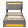 Polsterbett mit USB-Anschluss LED-Beleuchtung und vier Produktbild-Vorschau 5