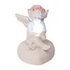 Engel Dekofigur mit LED-Kugel und Rosenblütenkranz Produktbild-Vorschau 1