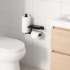 Portarotolo Relaxdays con ripiano, montaggio a parete senza Anteprima dell’immagine prodotto 3