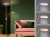 LED Designklassiker Deckenfluter Messing mit Leselampe Produktbild-Vorschau 1