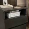 Chevet de chambre, 2 tiroirs, noir, style loft moderne Voir les images du produit 9