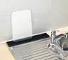 WENKO Geschirr Abtropf Matte SLIM Ablage Schwarz 8x42 cm Produktbild-Vorschau 7